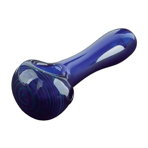 Red Eye Glass's Econo Swirl hand pipe is made from durable borosilicate glass. This 3.25" spoon-shaped pipe features a unique hand blown bowl design. Recommended for dried flower.