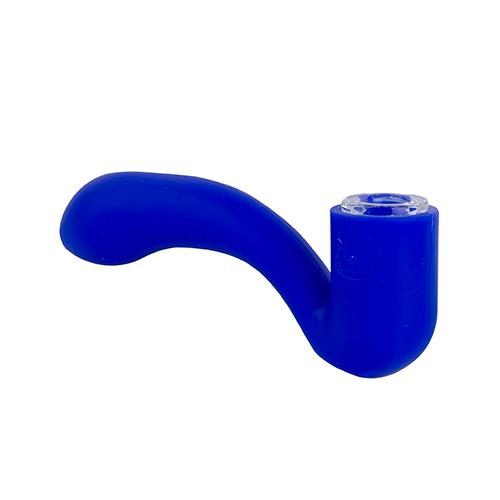 This 5" silicone Sherlock hand pipe by LIT is made from 100% BPA-free, non-toxic FDA approved food grade silicone. Available in blue and green, it features an easy-to-clean, removable borosilicate glass bowl. Recommended for dry herb.