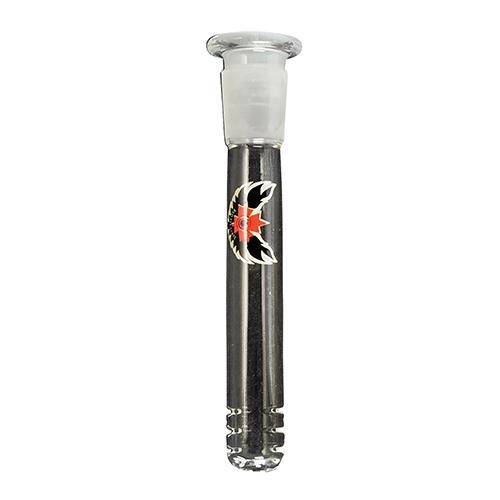 Need a new downstem? Red Eye Glass' 130mm replacement downstems are made with 100% borosilicate glass and hand-blown to fit into your water pipe’s joint. The downstem is an essential filtering device that filters smoke for smoothness.