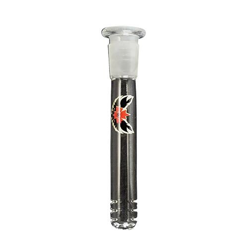 Red Eye Glass' 110mm downstem is made with 100% borosilicate glass and hand-blown to fit into your water pipe’s joint. The downstem is an essential filtering device that filters smoke for cooler and smoother smoke.