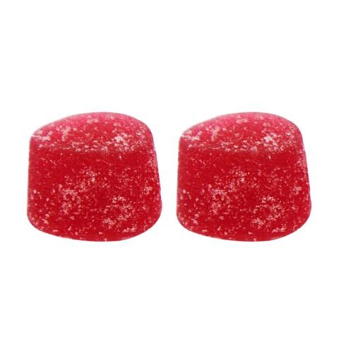 RASPBERRY VANILLA CHEWS 2 PC by Foray Two raspberry vanilla flavoured chews with 5mg of THC in each. Pectin-based and vegan-friendly.