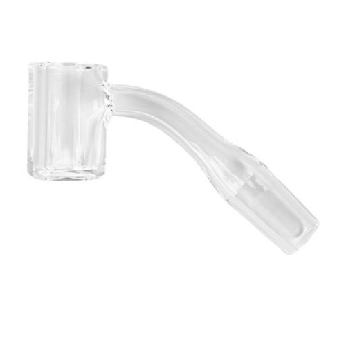 A banger is a dish that is used to vaporize cannabis concentrates with a bong or dab rig. GEAR Premium's male 45 degree 4mm banger is made with quartz.