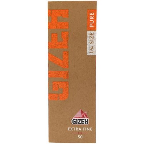 PURE EXTRA FINE 1 1/4 ROLLING PAPER by Gizeh Pack of 50 vegan hemp 1¼ “ rolling papers.