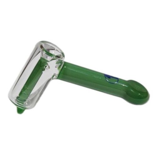 Tree Glass’ 4.5” Hammer Bubbler features diffused water filtration and a built-in carb hole. Packaged with a foam fitted insert. Available in jade green color.