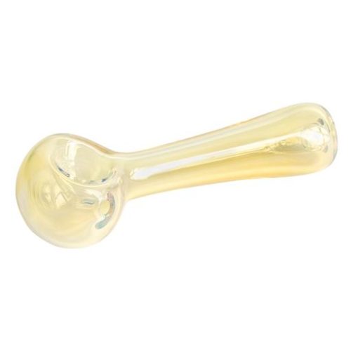 4.5" CC SPOON HAND PIPE by Red Eye Glass Red Eye Glass 4.5” color-changing spoon hand pipe, made from glass and has a built-in ash-catcher mouth piece.
