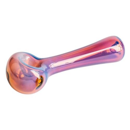 4.5" AMBER SPOON HAND PIPE by Red Eye Glass.